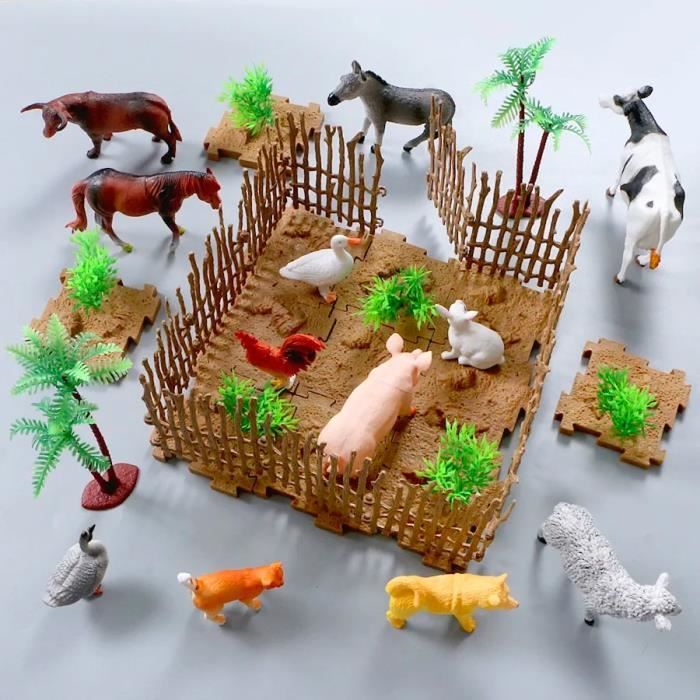 1 set / 44pcs Mini Figurines d'animaux de la ferme amusante réalistes  figurine miniature - personnage miniature monde miniature - Cdiscount Jeux  - Jouets