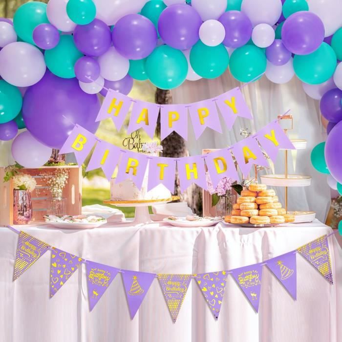 Décoration 17 Ans Anniversaire Fille Pourpre Ballon 17 Ans Fille
