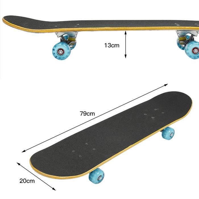 Skateboard enfant FUNBEE planche à roulette complet plateau en hêtre, dès 5  ans neuf : Enfant Mixte