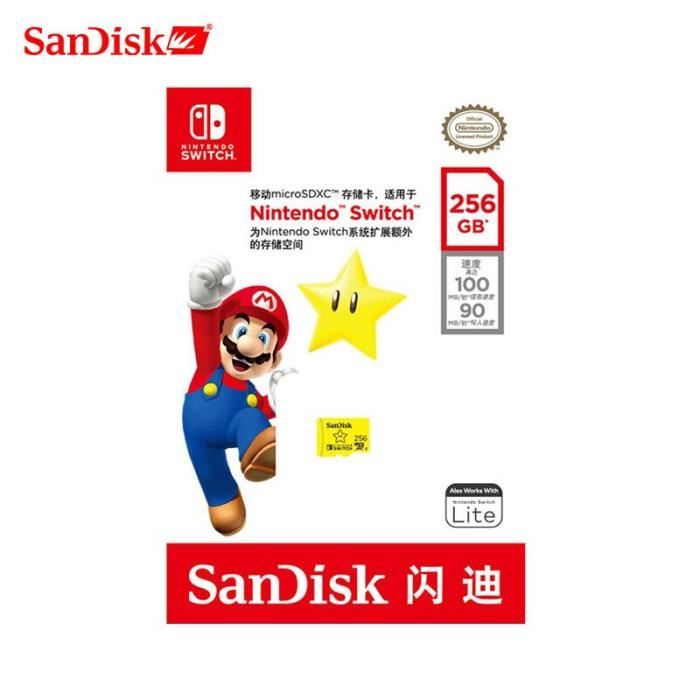 SanDisk Nintendo Switch 64Go 128Go 256Go carte Micro SD Carte