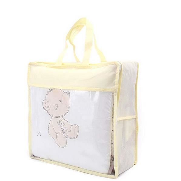 Dessus De Lit Vintage Pour Bébé Avec Appliqué Ours - Fait Main 45x55 Cm
