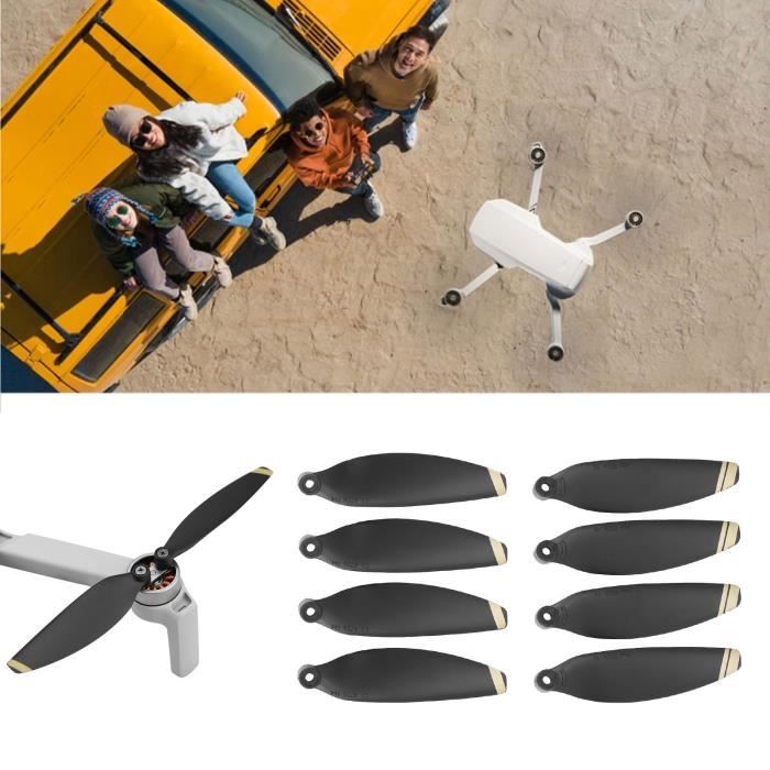 Hensych Lot 2 Paires Hélices 9453F Pour DJI Mavic 3/3 Cine – Pliables, Libération Rapide, Faible Bruit, Bord Argenté