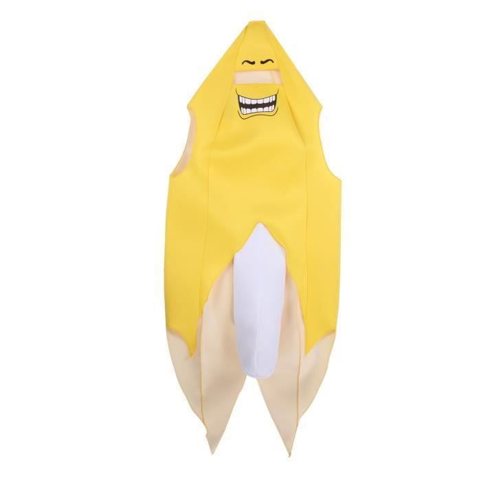 Costume Banane Adulte Unisexe - Déguisement Fruit Amusant, Fête Halloween, Tissu Non Tissé