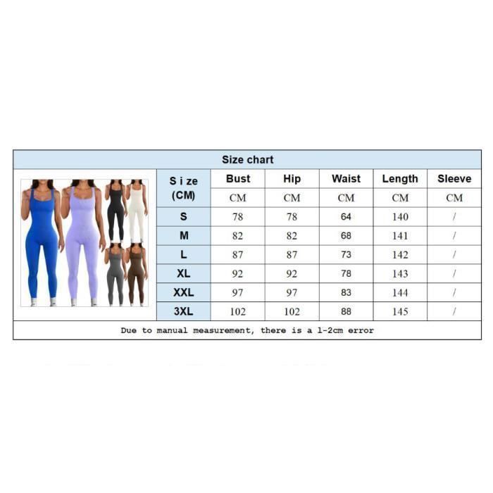 Combi-Short Femme Loalirando - Dos Nu Sans Manches - Blanc Ou Noir - Taille S à XL - Pour Yoga, Fitness, Soirée