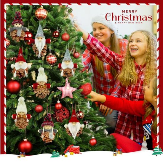 Lot De 18 Pommes De Pin Décoratives Naturelles - 4-5 Cm Pour Sapin De Noël, Décoration DIY Et Artisanat | Ornements Suspendus Rustiques