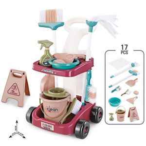Mini ensemble de jeu de nettoyage et de balayage pour enfants, balai, pelle à poussière, serpillière, jouets amusants pour enfants - Maison