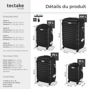 Grande valise aluminium de voyage