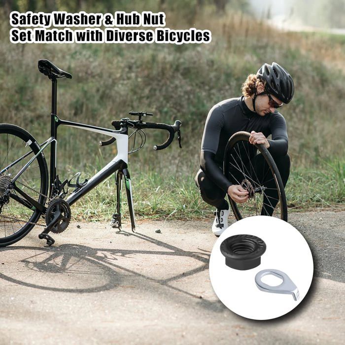 Lot De 12 Crochets De Sécurité Pour Moyeu De Roue Avant Et Arrière – M8 Et M10, Noirs Et Solides