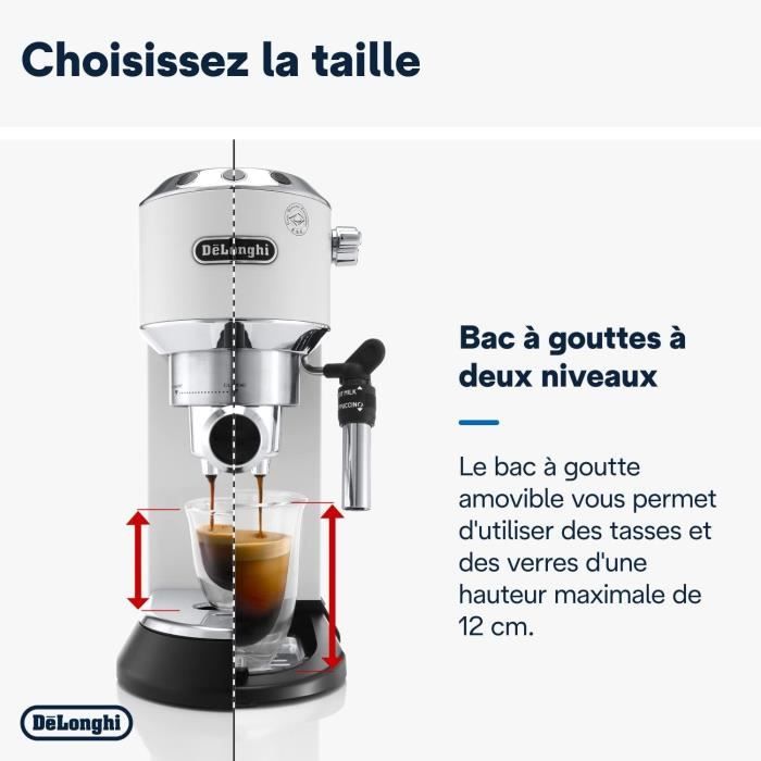 DeLonghi EC685M エスプレッソマシン ホワイト Machine expresso DeLonghi Dedica Style EC685.W - blanche