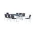 Arezzo 8 Blanc Salon De Jardin Extensible En Aluminium 8