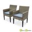 Lot De 2 Fauteuils Novara En Resine Tressee Arrondie Et Aluminium
