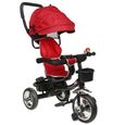 Chariot Bébé Poussette Évolutive Poussette de Vélo pour Bébé Multiple pour Enfants 8 mois- 5 ans Rouge-0