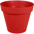 EDA PLASTIQUE Pot de fleurs Toscane - 170 L - Rouge rubis-0
