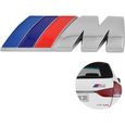 Emblème adhésif pour Coffre de Voiture,3D Sport M Badge Emblème Voiture Sticker Décoration, Logo Voiture Style, pour Série BMW M-0