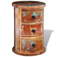 Armoire Avec 3 Tiroirs Bois De Recuperation Massif Armoire Chambre