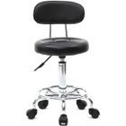 Tabouret de massage - FCH - rond avec dossier - pivotement 360° - noir