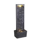 Fontaine de jardin,Teamson Home, Finition pierre, noir/gris, 34 X 22 X 98