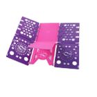 KAKOO Planche à Plier Le Linge - plieur de Linge Enfant Adulte Vetement Chemise t-Shirt Tee Shirts 58*68cm - violet et rose