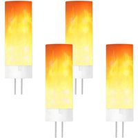 Lot de 4 ampoules LED G4 0,5 W pour PC + Céramique Couleur de flamme 10 lm 36 x 2835 SMD AC/DC 12 V