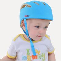 Casque de Protection de sécurité anti-chute pour bébé - ATYHAO - Réglable - Coton - Bleu