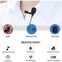 Microphone Cravate pour iPhone,Enregistrement Lavalier