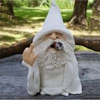 Décorations de nain de jardin Assistant de fumer Grandes décorations de pelouse coquine Gnome à grande langue