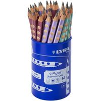 Groove Graphite - Pot 36 crayons graphite - B - Corps vernis couleurs métalliques assorties