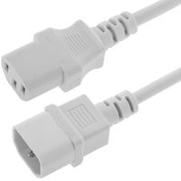CableMarkt - Câble d'alimentation blanc 3m C13-C14