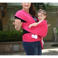 Écharpe de portage physiologique - Baby Carrier - Rose - Pour bébé de 0 à 3 ans - En coton et élasthanne