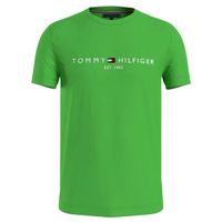 Tommy Hilfiger T-Shirt Vert Homme Core Tommy Logo Tee Encolure Ronde