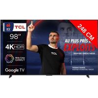 TCL TV LED 4K 248 cm - Google TV - HDR - Dolby Atmos - DTS Virtual-X