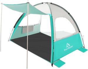 ABRI DE PLAGE Tente De Plage Avec Auvent Portable Abri De Plage Pour 2-3 Personnes Tente De Camping Protection Uv 50 Avec Sac De