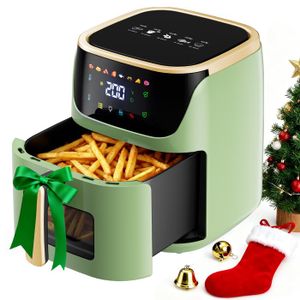 LLIVEKIT Friteuse sans Huile 8,3 L XXL, 1800 W Air Fryer, Friteuse à Air Chaud avec Écran