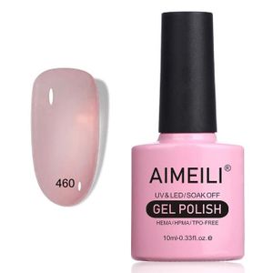 VERNIS A ONGLES Vernis à Ongles Gel Semi-Permanent AIMEILI - Rose - Clear Rose Nude 10ml(460)