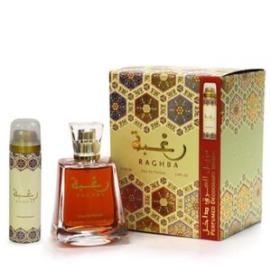 COFFRET CADEAU PARFUM Lattafa Raghba Eau de Parfum 100ml + Deodorant 50ml