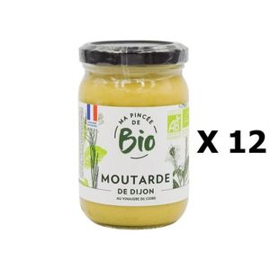 KETCHUP MOUTARDE Lot 12x Moutarde de Dijon BIO - Ma Pincée de Bio -