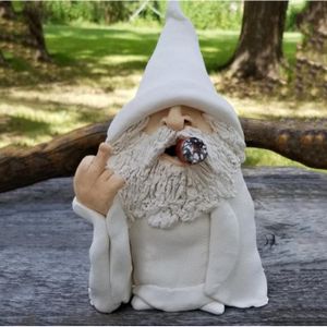 STATUE - STATUETTE   Décorations de nain de jardin Assistant de fumer Grandes décorations de pelouse coquine Gnome à grande langue