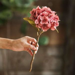 FLEUR ARTIFICIELLE 2 pcs - rouge - Grandes hortensias artificielles en soie,fausses fleurs, décoration de mariage, de la maison,