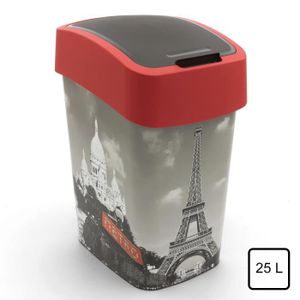 2045258 Flip Bin Poubelle Decoration London Plastique Multicolore