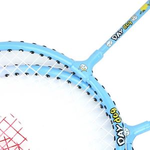 CORDAGE BADMINTON SALALIS raquette de badminton pour enfants Une paire d'alliage d'aluminium dessin animé enfants raquette de sport cordage Bleu