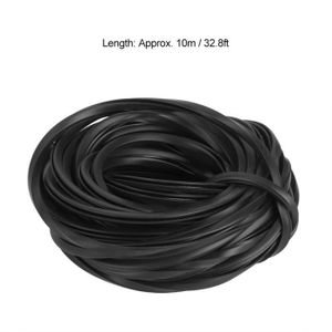 SERRE DE JARDINAGE Fournitures d'accessoires serre chaude câble ligne bande en caoutchouc serre noire pour cachetage en verre (10m ) -SURENHAP