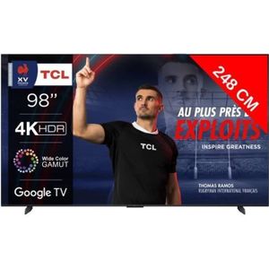 Téléviseur LED TCL TV LED 4K 248 cm - Google TV - HDR - Dolby Atm