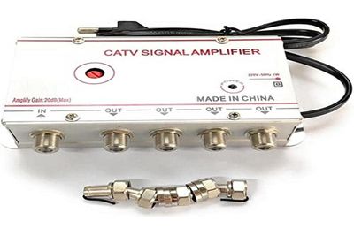Amplificateur TNT Intérieur HDME - 2 Sorties Gain 10-25dB - Améliore Signal TV