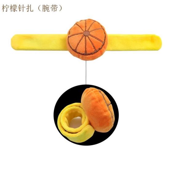 Coussin à épingles De Poignet Citrouille Jaune - Pour Couture, Broderie Et Travaux Manuels