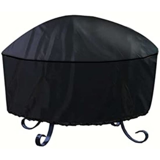 Housse De Protection Pour Barbecue Rond - Taille 90x120 Cm - Polyester Résistant Aux UV - Fermeture Velcro Ajustable - 5