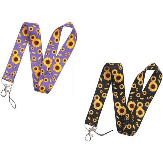 Lot De 6 Cordons Tour De Cou Rétro - Pour Clés, Badge, Téléphone - Couleurs Aléatoires, Longueur 48 Cm
