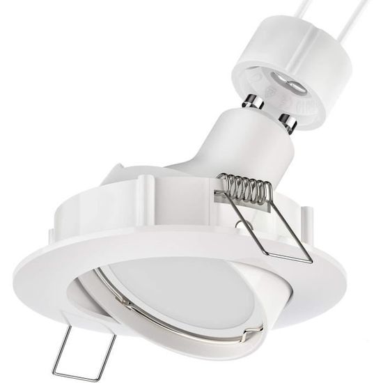 Spot Encastrable MAYTONI 2 Flammes Blanc - Orientable, GU10 (non Inclus), IP20, Dimensions 17.5x9.2x6 Cm - 3