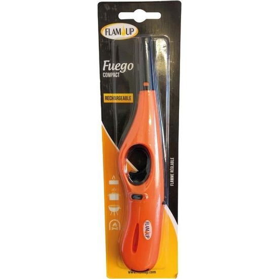 Allume-gaz électronique Rechargeable à Col Flexible 29 Cm - Flamme Réglable, Bouton Sécurité - Pour Barbecue, Cheminée, Bougie