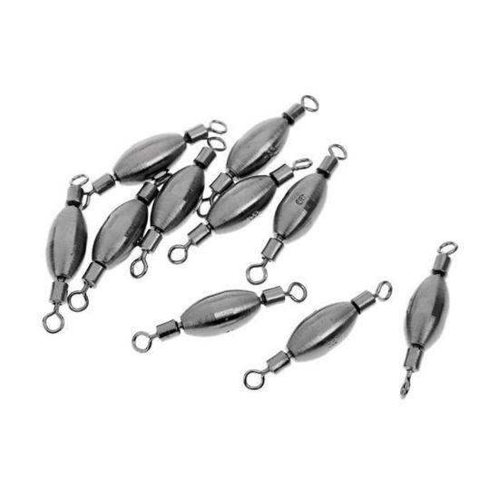 Lot De 4 Plombs Dumpy Poire 2 Oz Noir Moucheté Avec émerillon Pivotant - Pour Pêche à La Carpe