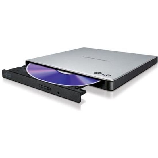 Graveur DVD externe LG GP57ES40 - USB 2.0 - 8X - Argent